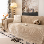 Plush Fleece Washable Sofa Throw Blanket, Soft & Cozy Furniture Protector for Couch