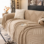 Plush Fleece Washable Sofa Throw Blanket, Soft & Cozy Furniture Protector for Couch