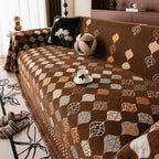 Boho Geometric Sofa Slipcovers Chenille Scratch Resistant Couch Protective Covers