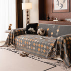 Boho Geometric Sofa Slipcovers Chenille Scratch Resistant Couch Protective Covers
