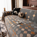 Boho Geometric Sofa Slipcovers Chenille Scratch Resistant Couch Protective Covers