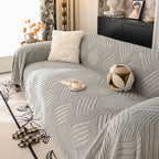 Plush Fleece Washable Sofa Throw Blanket, Soft & Cozy Furniture Protector for Couch