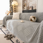 Plush Fleece Washable Sofa Throw Blanket, Soft & Cozy Furniture Protector for Couch