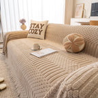 Boho 3D Geometric Throw Blanket for Couch, Luxurious Velvety Plush Fleece Sofa Cover