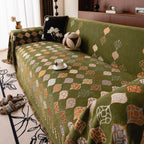 Boho Geometric Sofa Slipcovers Chenille Scratch Resistant Couch Protective Covers