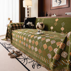 Boho Geometric Sofa Slipcovers Chenille Scratch Resistant Couch Protective Covers