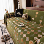 Boho Geometric Sofa Slipcovers Chenille Scratch Resistant Couch Protective Covers