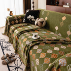 Boho Geometric Sofa Slipcovers Chenille Scratch Resistant Couch Protective Covers