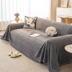 Boho 3D Geometric Throw Blanket for Couch, Luxurious Velvety Plush Fleece Sofa Cover