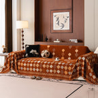 Boho Geometric Sofa Slipcovers Chenille Scratch Resistant Couch Protective Covers