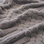 Boho 3D Geometric Throw Blanket for Couch, Luxurious Velvety Plush Fleece Sofa Cover