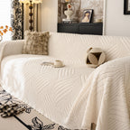 Plush Fleece Washable Sofa Throw Blanket, Soft & Cozy Furniture Protector for Couch