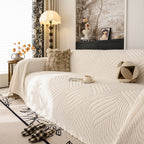 Plush Fleece Washable Sofa Throw Blanket, Soft & Cozy Furniture Protector for Couch