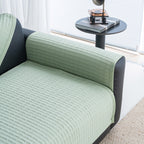 Geometric Textured Couch Slipcover Protector Non-Slip Ice Silk Sofa Cover for Couch
