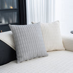 Geometric Textured Couch Slipcover Protector Non-Slip Ice Silk Sofa Cover for Couch
