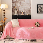 Plush Fleece Washable Sofa Throw Blanket, Soft & Cozy Furniture Protector for Couch