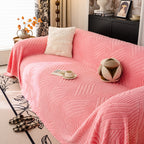 Plush Fleece Washable Sofa Throw Blanket, Soft & Cozy Furniture Protector for Couch
