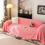 Plush Fleece Washable Sofa Throw Blanket, Soft & Cozy Furniture Protector for Couch