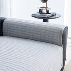 Geometric Textured Couch Slipcover Protector Non-Slip Ice Silk Sofa Cover for Couch