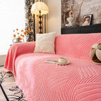 Plush Fleece Washable Sofa Throw Blanket, Soft & Cozy Furniture Protector for Couch