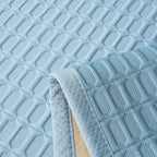 Geometric Textured Couch Slipcover Protector Non-Slip Ice Silk Sofa Cover for Couch