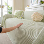 3D Bubble Textured Furniture Protector Throw Cover, Cooling Soft Woven Couch Cover