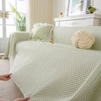 3D Bubble Textured Furniture Protector Throw Cover, Cooling Soft Woven Couch Cover