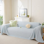 3D Bubble Textured Furniture Protector Throw Cover, Cooling Soft Woven Couch Cover
