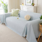 3D Bubble Textured Furniture Protector Throw Cover, Cooling Soft Woven Couch Cover