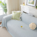 3D Bubble Textured Furniture Protector Throw Cover, Cooling Soft Woven Couch Cover
