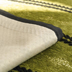 Non-Slip Sofa Cover with Thick Chenille Texture Woven Stripe Couch Protector Throw