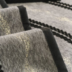 Non-Slip Sofa Cover with Thick Chenille Texture Woven Stripe Couch Protector Throw