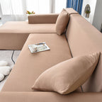 Boho Printed Sofa Slipcover, Stretch Furniture Protector for Sectional L-Shaped Sofa