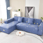 Boho Printed Sofa Slipcover, Stretch Furniture Protector for Sectional L-Shaped Sofa