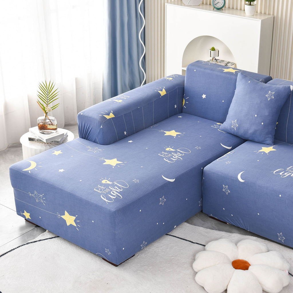 Boho Printed Sofa Slipcover, Stretch Furniture Protector for Sectional L-Shaped Sofa