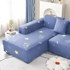 Boho Printed Sofa Slipcover, Stretch Furniture Protector for Sectional L-Shaped Sofa