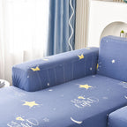 Boho Printed Sofa Slipcover, Stretch Furniture Protector for Sectional L-Shaped Sofa
