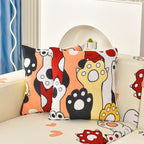 Boho Printed Sofa Slipcover, Stretch Furniture Protector for Sectional L-Shaped Sofa