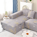 Boho Printed Sofa Slipcover, Stretch Furniture Protector for Sectional L-Shaped Sofa