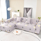 Boho Printed Sofa Slipcover, Stretch Furniture Protector for Sectional L-Shaped Sofa