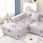 Boho Printed Sofa Slipcover, Stretch Furniture Protector for Sectional L-Shaped Sofa
