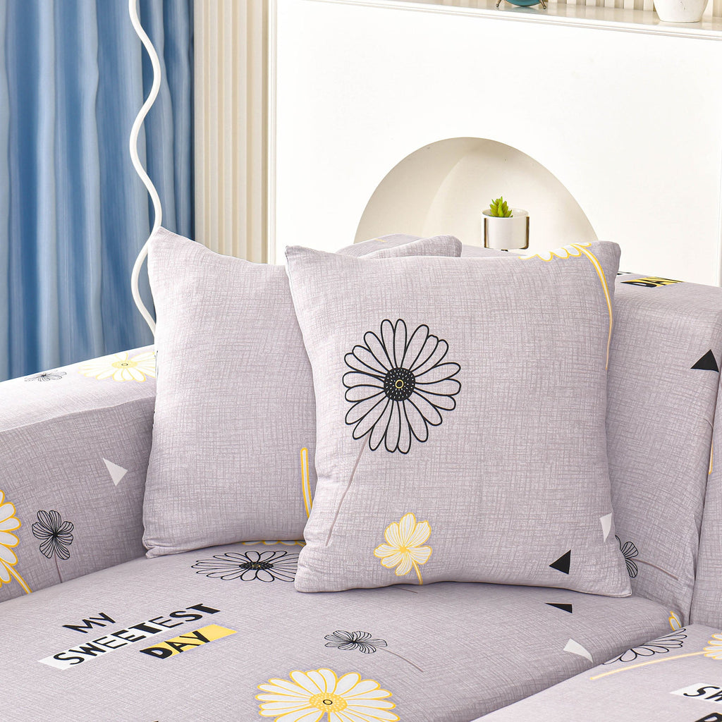 Boho Printed Sofa Slipcover, Stretch Furniture Protector for Sectional L-Shaped Sofa