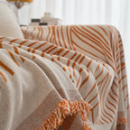 Chenille Striped Sofa Throw Blanket, Furniture Throw Covers Living Room Couch Cover