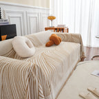 Chenille Striped Sofa Throw Blanket, Furniture Throw Covers Living Room Couch Cover