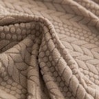 High Stretch Wheat Ear Embossed Textured Couch Slipcover, Water Repellent Sofa Cover