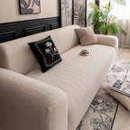 High Stretch Wheat Ear Embossed Textured Couch Slipcover, Water Repellent Sofa Cover