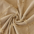 Soft Chenille Sofa Throw Cover, Raised Geometric Texture Furniture Protector Blanket
