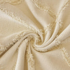 Soft Chenille Sofa Throw Cover, Raised Geometric Texture Furniture Protector Blanket