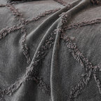 Soft Chenille Sofa Throw Cover, Raised Geometric Texture Furniture Protector Blanket