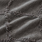 Soft Chenille Sofa Throw Cover, Raised Geometric Texture Furniture Protector Blanket